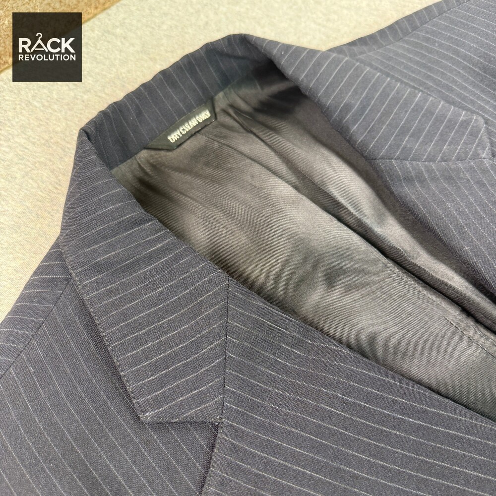Augustus Navy Pinstripe Two-Button Blazer - Size 44R